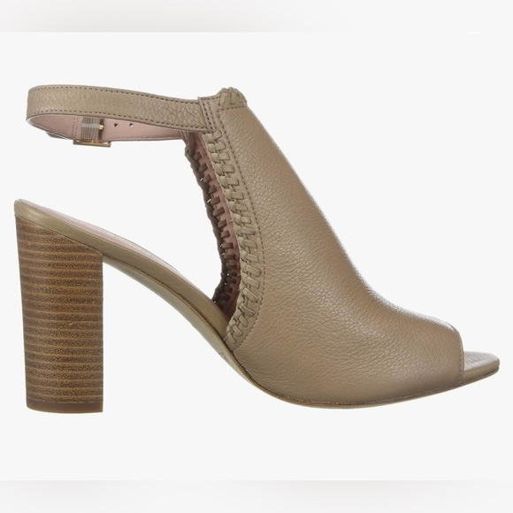 Kate Spade New York Light Taupe Open Toe Chunky Heel Slingback Shoes - Picture 2 of 16